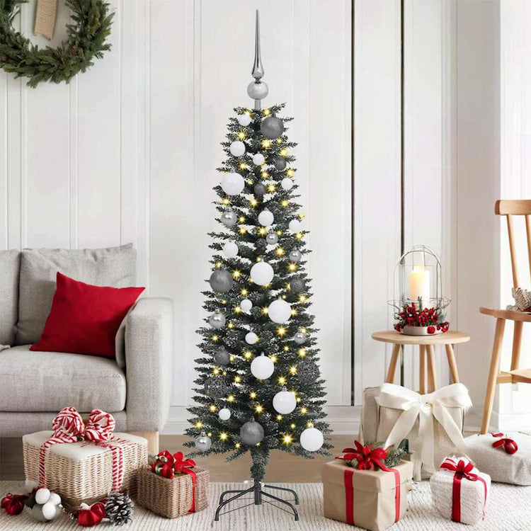 Vidaxl kunstkerstboom met 150 led groen 120 cm pvc en plastic en staal