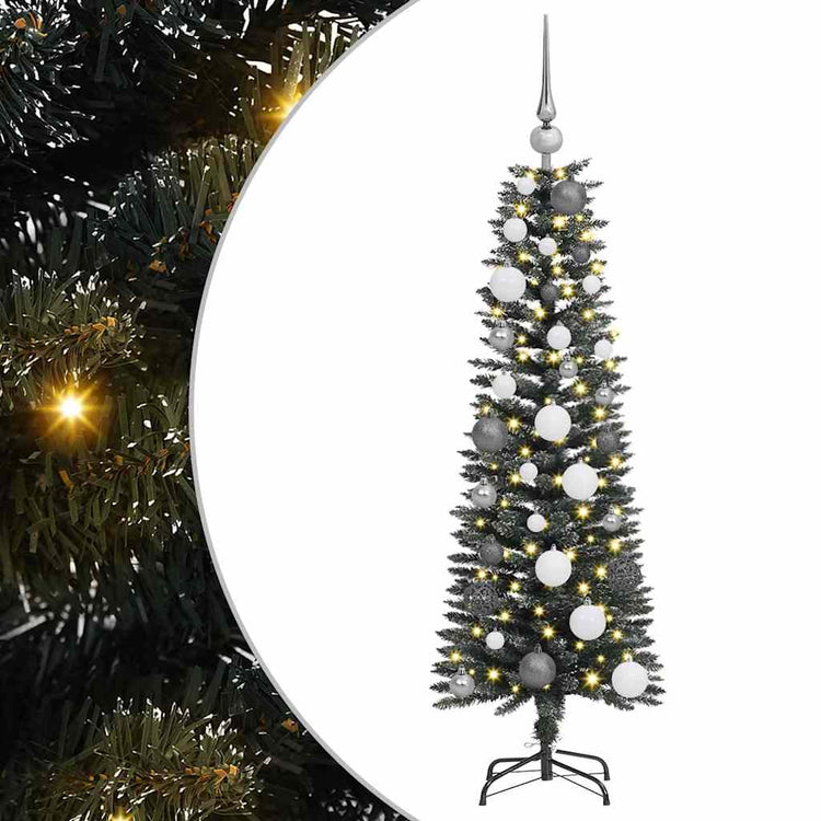 Vidaxl kunstkerstboom met 150 led groen 120 cm pvc en plastic en staal