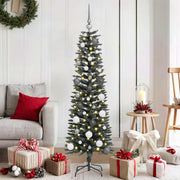 Vidaxl kunstkerstboom met 150 led groen 150 cm pvc en plastic en staal - afbeelding 1