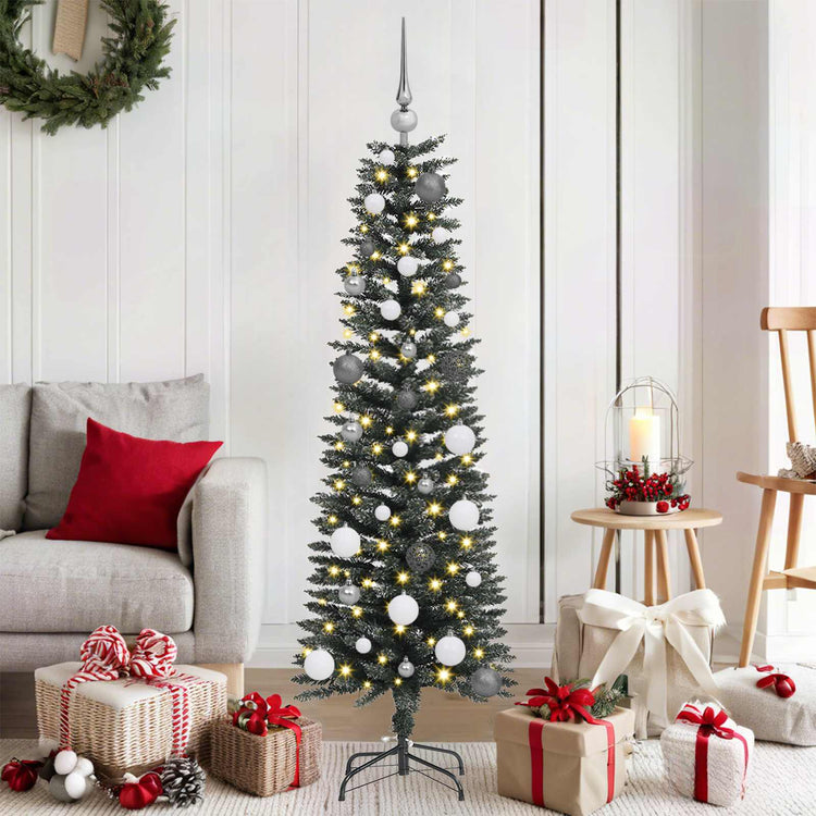 Vidaxl kunstkerstboom met 150 led groen 150 cm pvc en plastic en staal