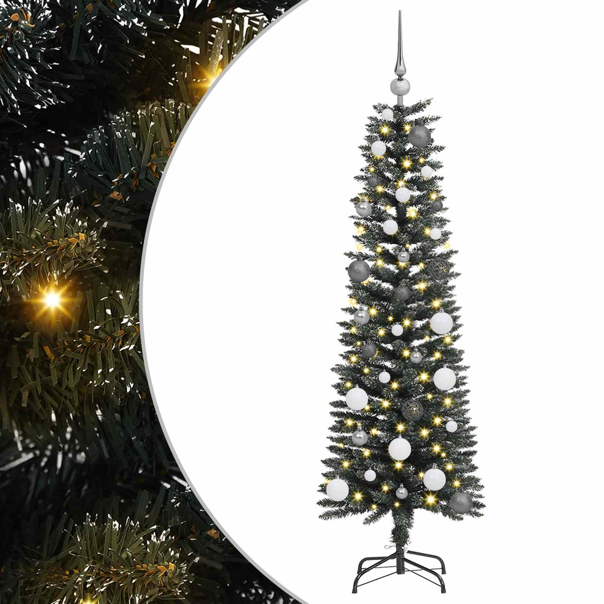 Vidaxl kunstkerstboom met 150 led groen 150 cm pvc en plastic en staal