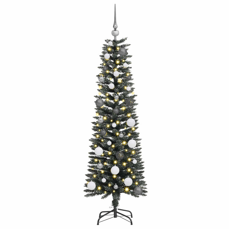 Vidaxl kunstkerstboom met 150 led groen 150 cm pvc en plastic en staal