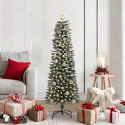 Vidaxl kunstkerstboom met 150 led groen 150 cm pvc en plastic en staal - afbeelding 1