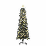 Vidaxl kunstkerstboom met 150 led groen 150 cm pvc en plastic en staal - afbeelding 3