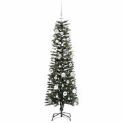 Vidaxl kunstkerstboom met 150 led groen 150 cm pvc en plastic en staal - afbeelding 3