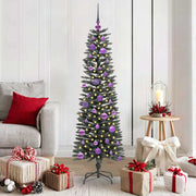 Vidaxl kunstkerstboom met 150 led groen 150 cm pvc en plastic en staal - afbeelding 1