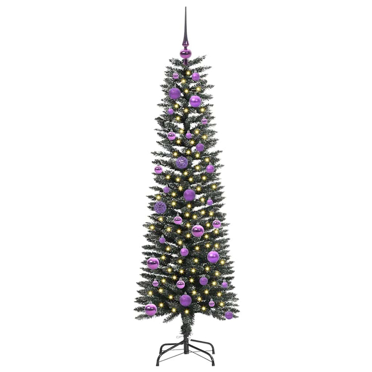 Vidaxl kunstkerstboom met 150 led groen 150 cm pvc en plastic en staal