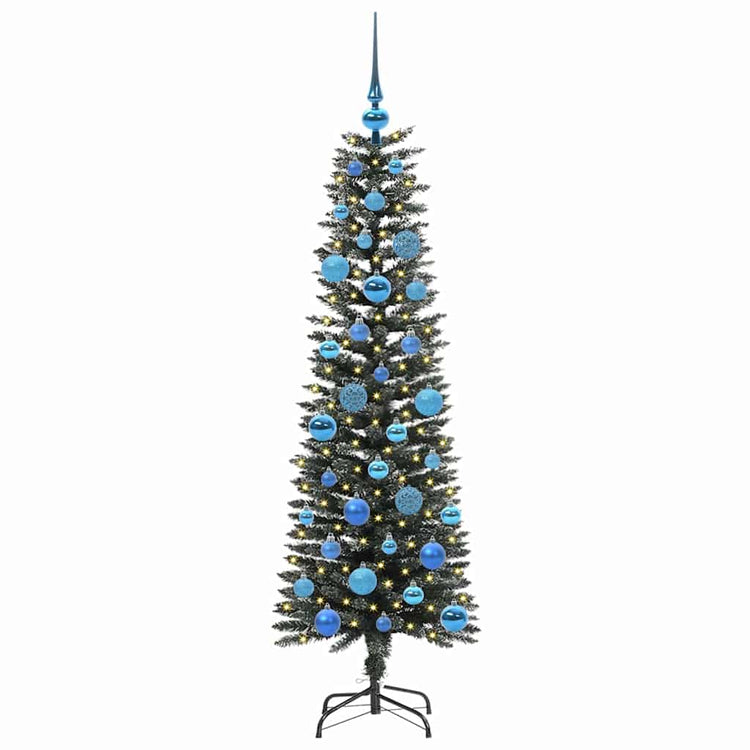 Vidaxl kunstkerstboom met 150 led groen 150 cm pvc en plastic en staal