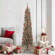 Vidaxl kunstkerstboom met 300 led groen 180 cm pvc en plastic en staal - afbeelding 1