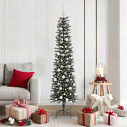 Vidaxl kunstkerstboom met 300 led groen 180 cm pvc en plastic en staal - afbeelding 1