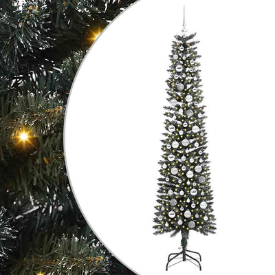Vidaxl kunstkerstboom met 300 led groen 210 cm pvc en plastic en staal