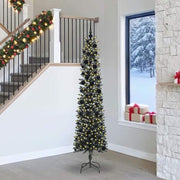 Vidaxl kunstkerstboom met 300 led groen 240 cm pvc en plastic en staal - afbeelding 1