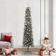 Vidaxl kunstkerstboom met 300 led groen 240 cm pvc en plastic en staal - afbeelding 1