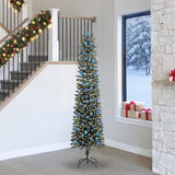 Vidaxl kunstkerstboom met 300 led groen 240 cm pvc en plastic en staal - afbeelding 1