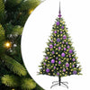 Vidaxl kunstkerstboom met scharnier 150 leds groen 120 cm pvc en pe