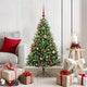 Vidaxl kunstkerstboom met scharnier 150 leds groen 120 cm pvc en pe