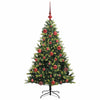 Vidaxl kunstkerstboom met scharnier 150 leds groen 150 cm pvc en pe