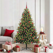 Vidaxl kunstkerstboom met scharnier 300 leds groen 180 cm pvc en pe - afbeelding 1
