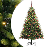 Vidaxl kunstkerstboom met scharnier 300 leds groen 180 cm pvc en pe - afbeelding 2