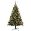 Vidaxl kunstkerstboom met scharnier 300 leds groen 180 cm pvc en pe