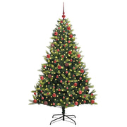Vidaxl kunstkerstboom met scharnier 300 leds groen 180 cm pvc en pe - afbeelding 3