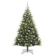 Vidaxl kunstkerstboom met scharnier 300 leds groen 180 cm pvc en pe - afbeelding 3