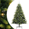 Vidaxl kunstkerstboom met scharnier 300 leds groen 180 cm pvc en pe