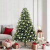Vidaxl kunstkerstboom met scharnier 300 leds groen 180 cm pvc en pe