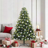 Vidaxl kunstkerstboom met scharnier 300 leds groen 180 cm pvc en pe - afbeelding 1