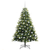 Vidaxl kunstkerstboom met scharnier 300 leds groen 180 cm pvc en pe