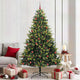 Vidaxl kunstkerstboom met scharnier 300 leds groen 210 cm pvc en pe