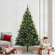 Vidaxl kunstkerstboom met scharnier 300 leds groen 210 cm pvc en pe