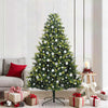 Vidaxl kunstkerstboom met scharnier 300 leds groen 210 cm pvc en pe