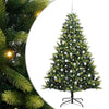 Vidaxl kunstkerstboom met scharnier 300 leds groen 210 cm pvc en pe