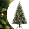 Vidaxl kunstkerstboom met scharnier 300 leds groen 210 cm pvc en pe