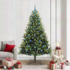 Vidaxl kunstkerstboom met scharnier 300 leds groen 210 cm pvc en pe