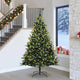 Vidaxl kunstkerstboom met scharnier 300 leds groen 240 cm pvc en pe