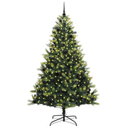 Vidaxl kunstkerstboom met scharnier 300 leds groen 240 cm pvc en pe - afbeelding 3
