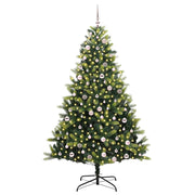 Vidaxl kunstkerstboom met scharnier 300 leds groen 240 cm pvc en pe - afbeelding 3
