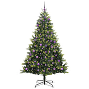 Vidaxl kunstkerstboom met scharnier 300 leds groen 240 cm pvc en pe - afbeelding 3