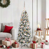 Vidaxl kunstkerstboom wit 120 cm pvc en plastic en staal en pe - afbeelding 1