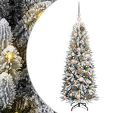 Vidaxl kunstkerstboom wit 120 cm pvc en plastic en staal en pe - afbeelding 2