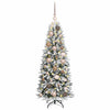 Vidaxl kunstkerstboom wit 120 cm pvc en plastic en staal en pe