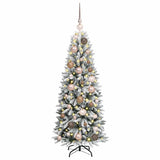 Vidaxl kunstkerstboom wit 120 cm pvc en plastic en staal en pe - afbeelding 3