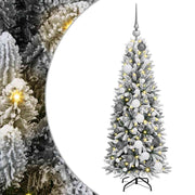 Vidaxl kunstkerstboom wit 120 cm pvc en plastic en staal en pe - afbeelding 2