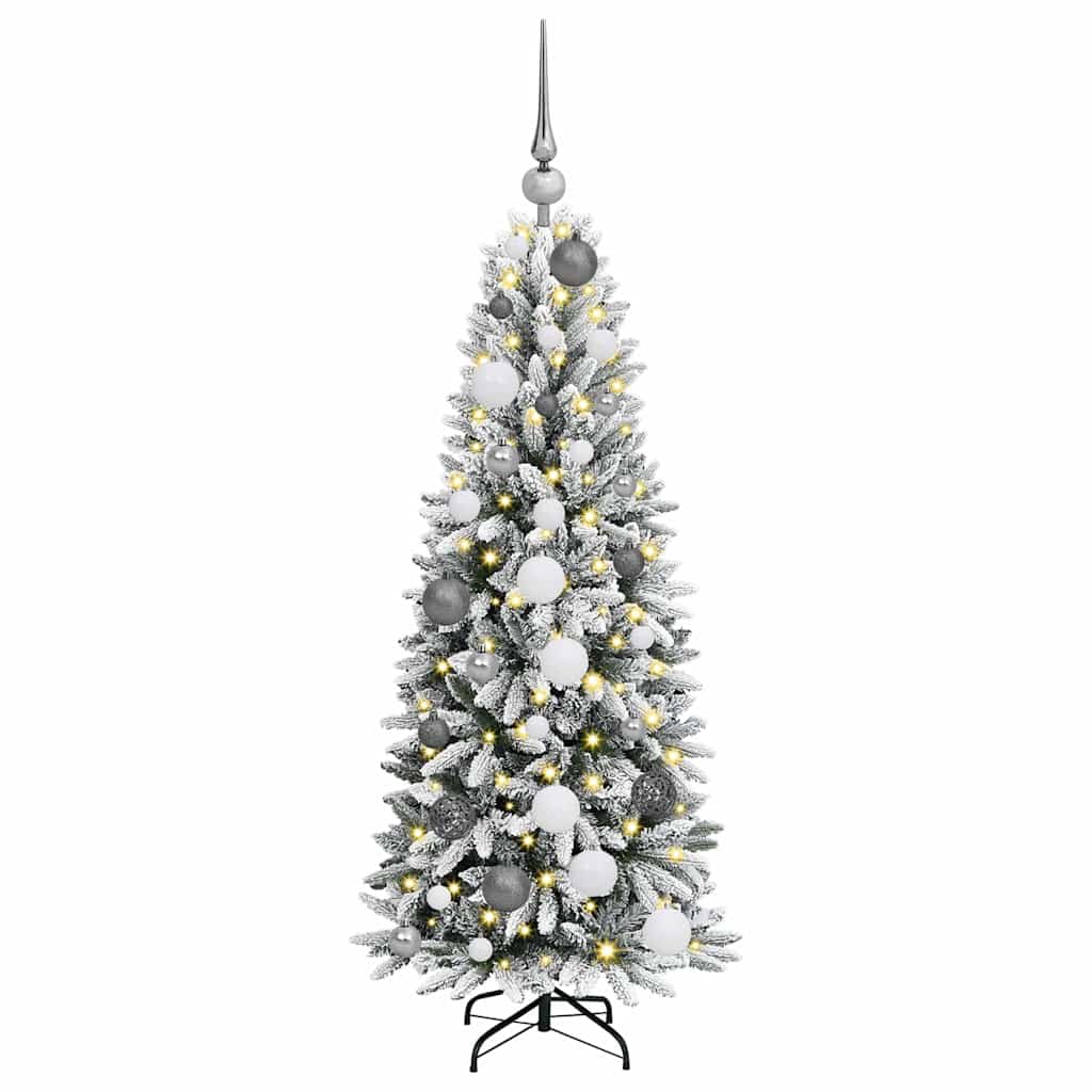 Vidaxl kunstkerstboom wit 120 cm pvc en plastic en staal en pe