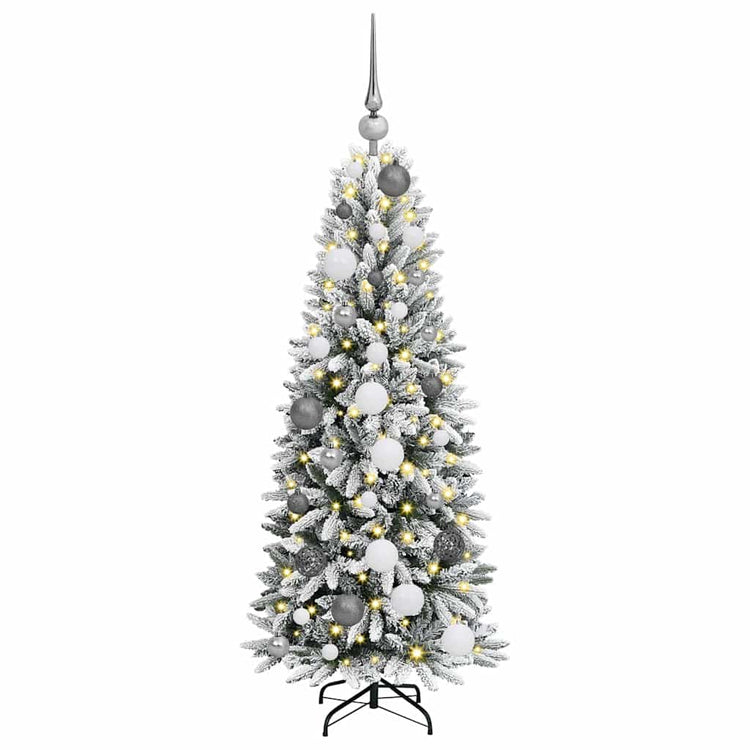 Vidaxl kunstkerstboom wit 120 cm pvc en plastic en staal en pe