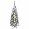 Vidaxl kunstkerstboom wit 120 cm pvc en plastic en staal en pe