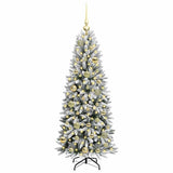 Vidaxl kunstkerstboom wit 120 cm pvc en plastic en staal en pe - afbeelding 3