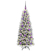 Vidaxl kunstkerstboom wit 120 cm pvc en plastic en staal en pe - afbeelding 3